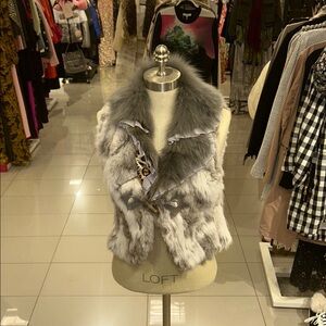 Gray Faux Fur Kids Vest